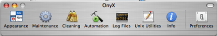 OnyX Tool Bar